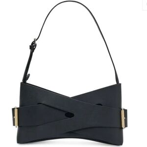 NWOT DION LEE interlock harness shoulder bag Black & Gold Detail